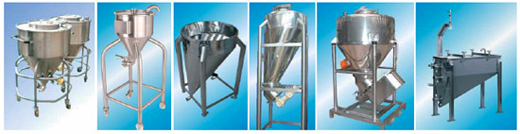 Ystral vessels for powdery or liquid basic components