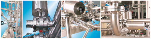 Ystral armatures and piping systems